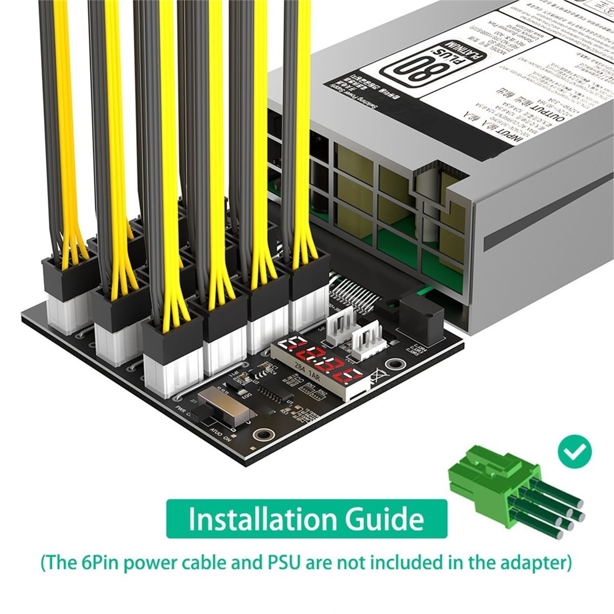 2400W Server Psu Breakout Board - Scheda di Sincronizzazione PCIe a 12